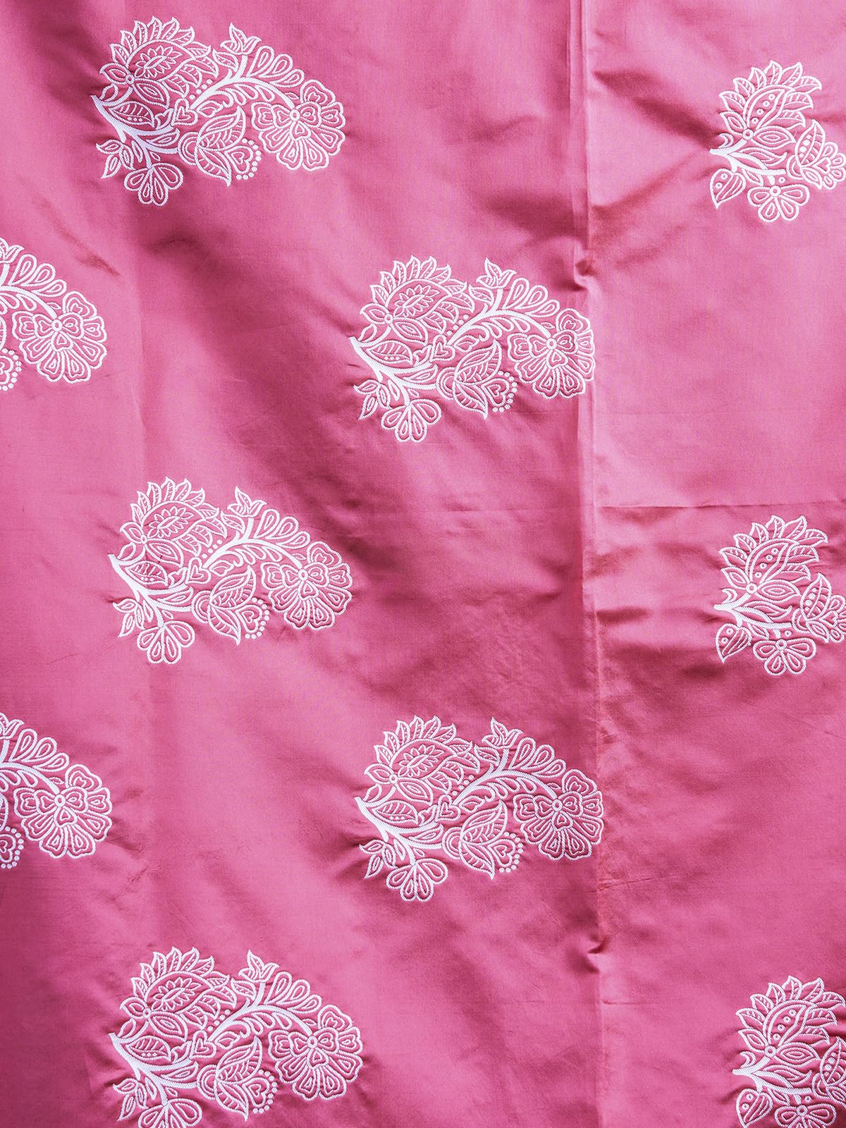 Satrani Damen-Saree aus Seidenmischung Banarasi Jacquard mit ungenähtem Blusenteil