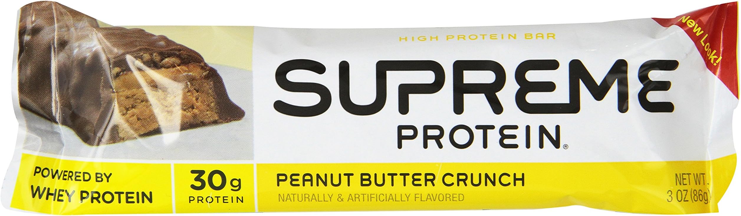 30g Protein Bar, Peanut Butter Crunch, 3 Ounce Bars - Pack of 12