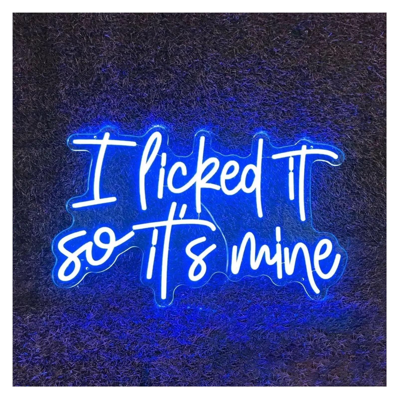 Insegna luminosa al neon L'ho leccato quindi è mio per le lettere per dell'insegna al per neon a LED per la decorazione artistica da parete(Blu)