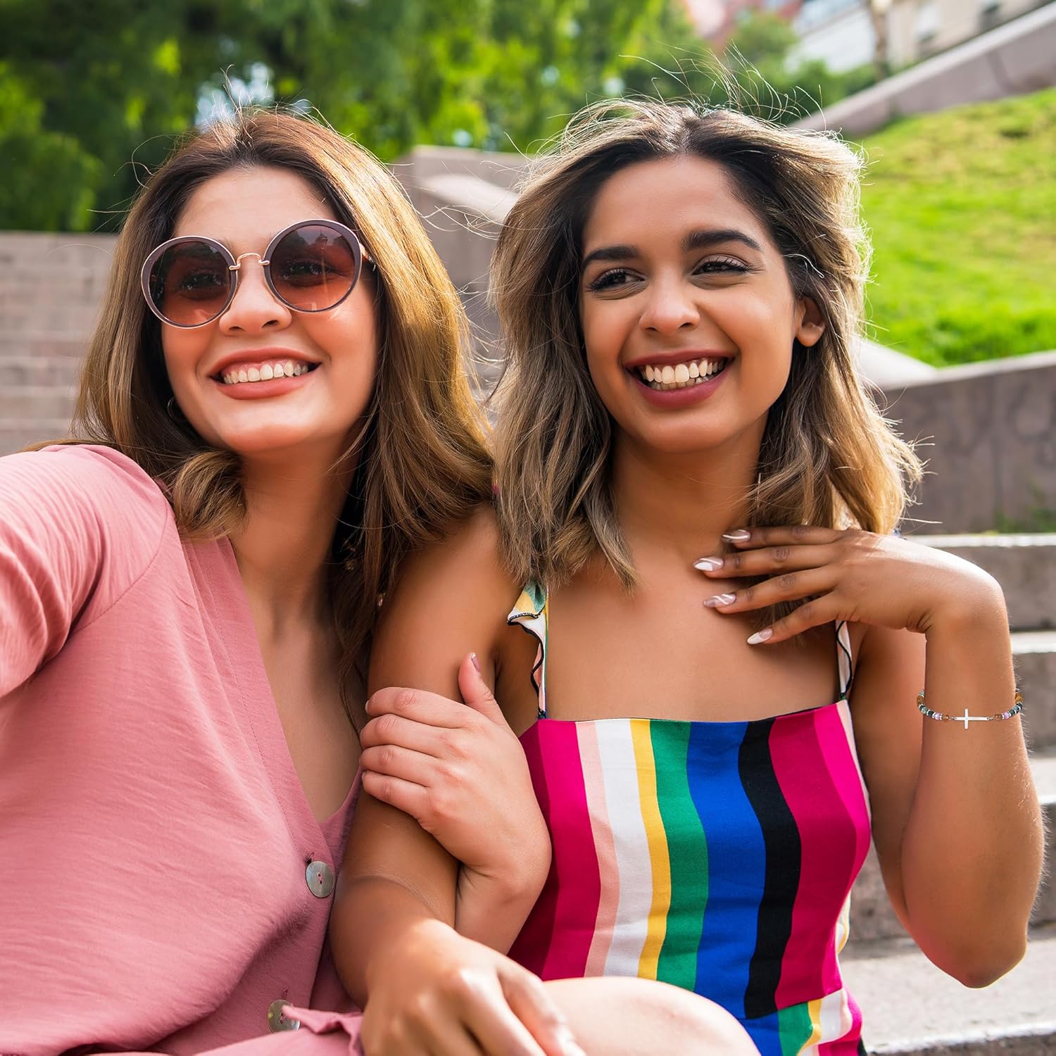 Dainty Cross Bracelet for Women, Easter Basket Stuffers for Teens, Christian Gifts for Women Friends Sister Daughter Mom Sister in Christ on Birthday Valentine's Christmas - Image 2