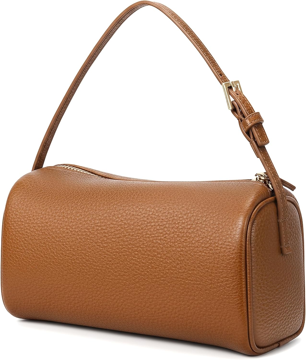Hobo Crossbody Bags For Women,Vegan Leather Barrel Bag For Ladies,Designer Mini Pruse With Adjustable Strap
