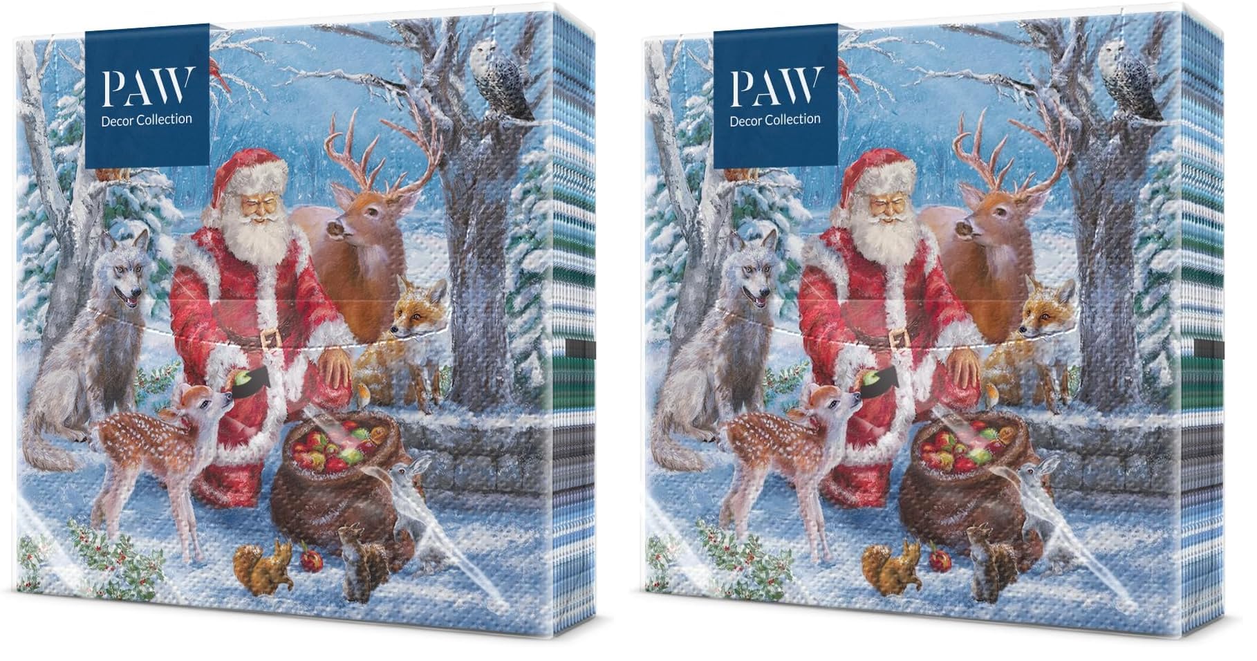 PAW - Servilletas de Papel 3 Capas (33 x 33 cm) | 20 Unidades | Servilletas de Navidad con motivos invernales y navideños | Ideales para la mesa festiva | Color: Christmas Atmosphere — view 37