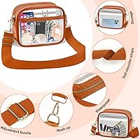 Vista 45 de KETIEE Bolso cruzado transparente, aprobado para estadios, para conciertos, eventos deportivos, festivales