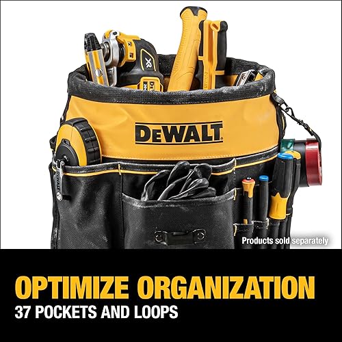 Miniatura 6 de DEWALT Organizador de herramientas, 37 bolsillos y trabillas para almacenamiento de herramientas, incluyendo un bolsillo TOUGHCASE (DWST560109)