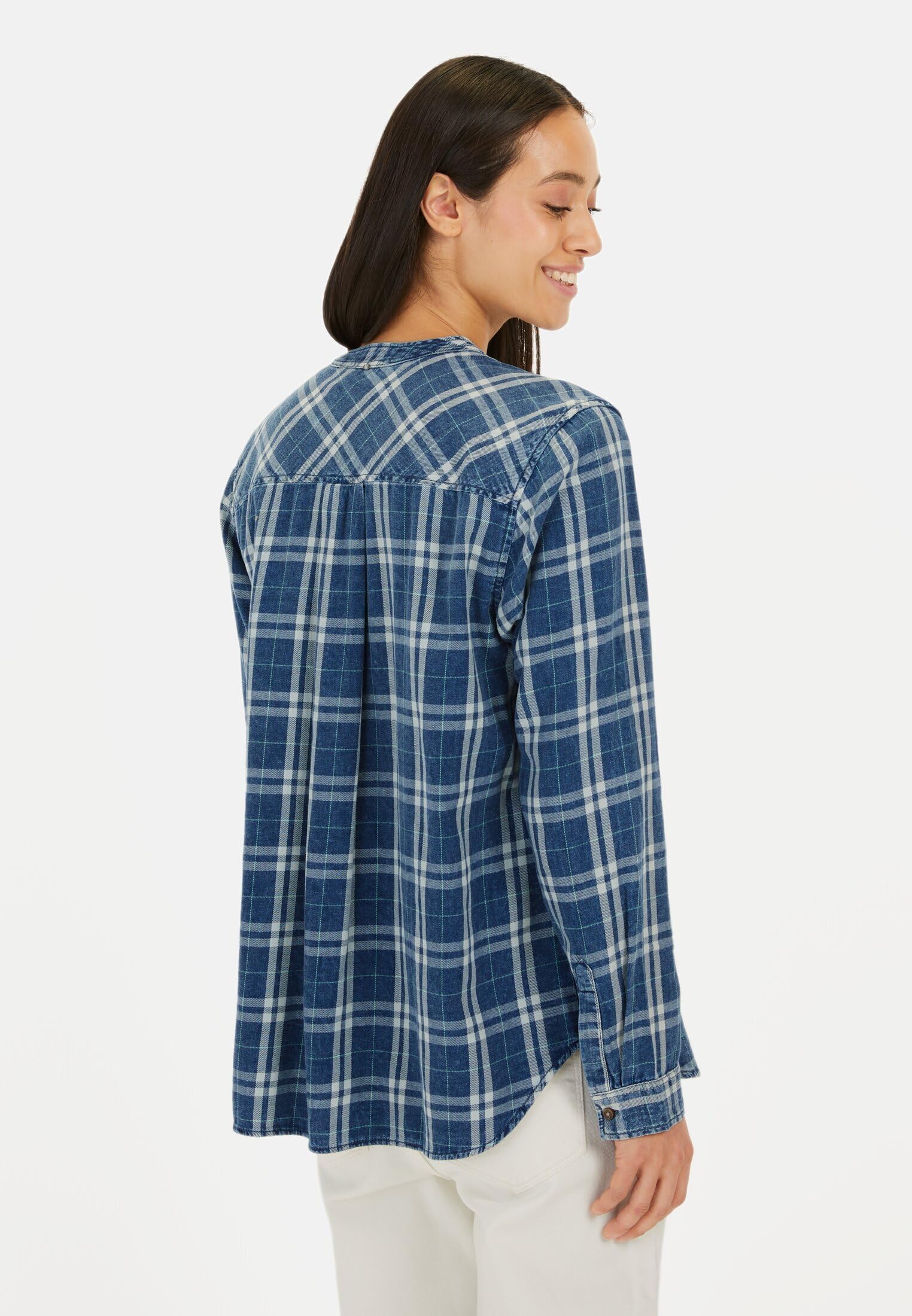 camel active Damen Schlupfbluse aus Reiner Baumwolle