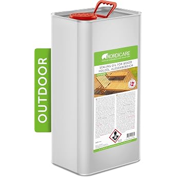 nordicare wood oil 1 l outdoor for larch oak teak or acacia wood wood oil exterior for wood protection wood protection oil exterior teak oil for garden furniture wood care oil larch oil bangkirai oil