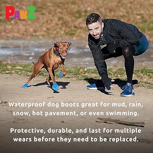 Miniatura 5 de PawZ Dog Boots  Rubber Dog Booties  Waterproof Snow Boots for Dogs  Paw Protection for Dogs  12 Dog Shoes per Pack Black