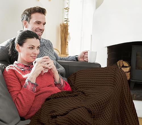 Miniatura 5 de Utopia Bedding Manta de algodón de 300 GSM (madera de cereza, 90 x 72 pulgadas), suave, ligera, transpirable, tamaño individual, para cualquier cama