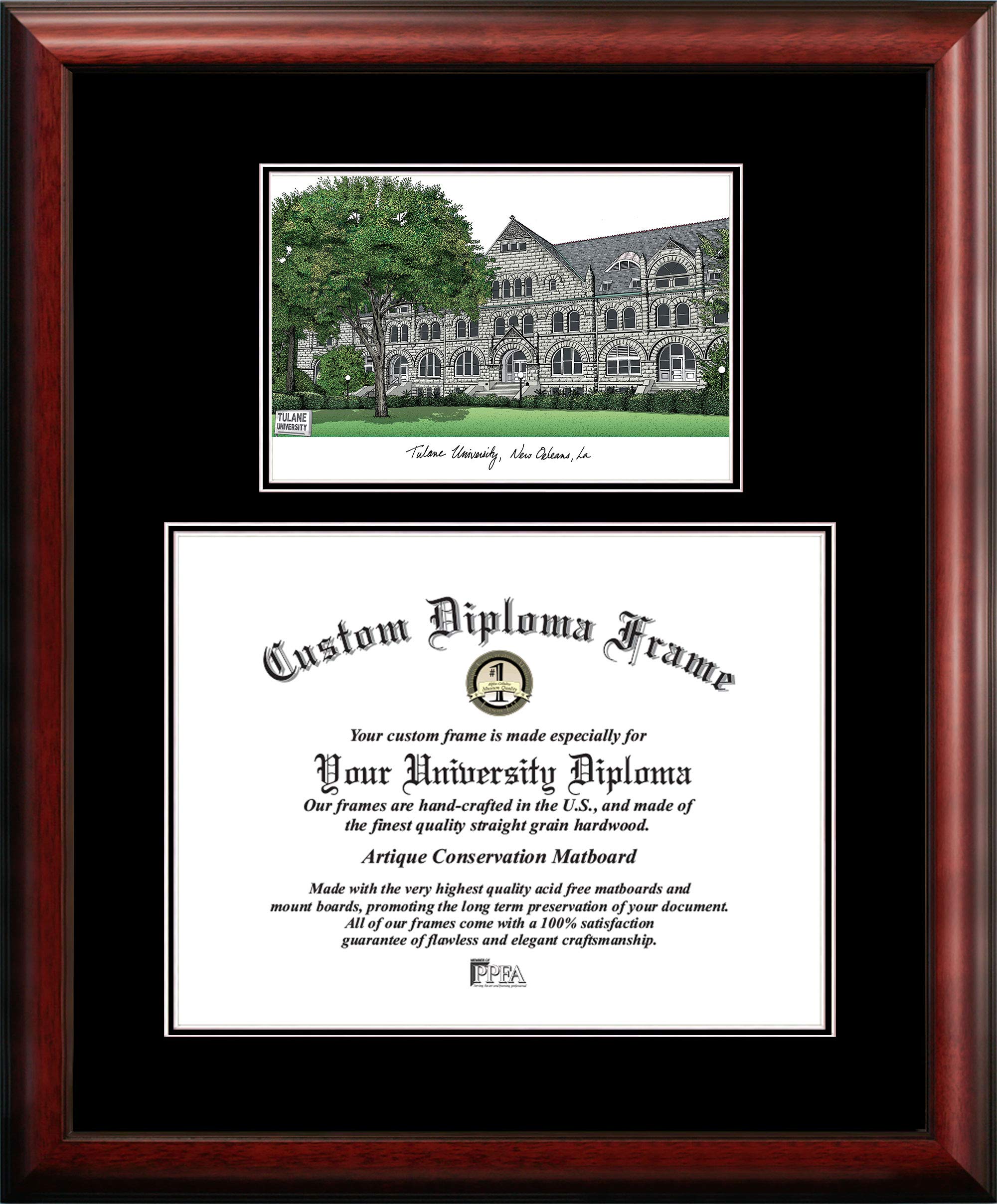 Campus Images Rama dyplomatu Uniwersytetu Tulane, 35 cm x 43 cm, wielokolorowa