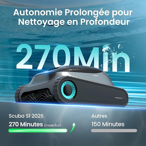 Aiper Scuba S1 (2025 Version) Robot Pool Cleaning of Walls and Water Line, Pool Vacuum Cleaner with 180 Min Autonomy, Ultra-Fine Filtration, Intelligent Navigation and App Control - 2