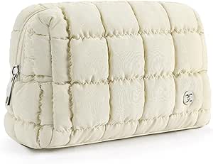 Amazon.com: Telena Puffer Makeup Bags for Women, Nylon Puffy Padded