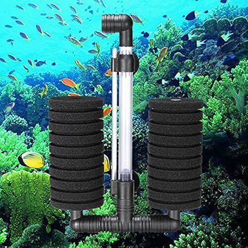 Miniatura 8 de XY-2822 Bomba de aire Filtro de agua de esponja doble para acuario