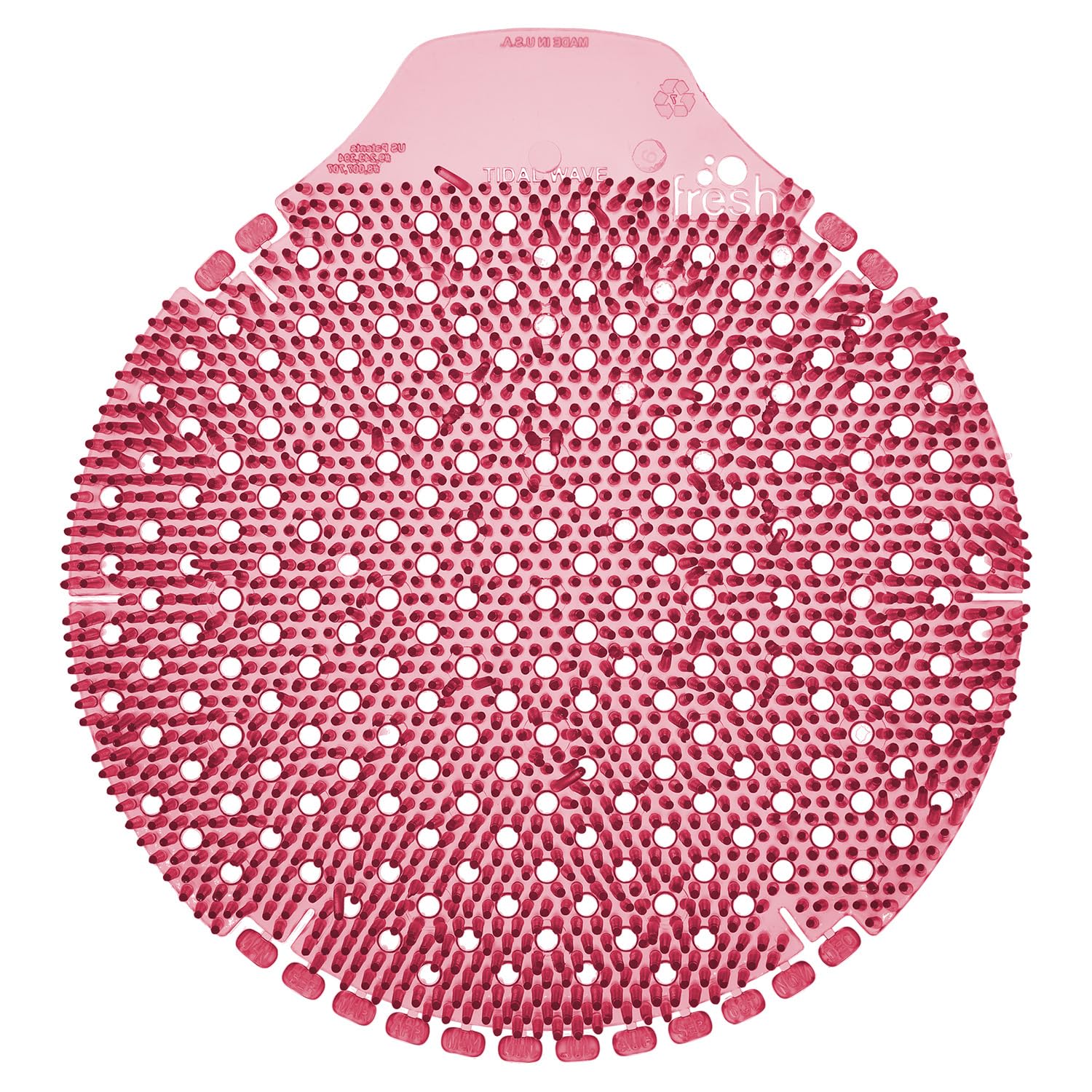 Fresh Products Tidal Wave Urinal Screen, Reduce Urine Splash, Easy Installation, Freshens for 60 days, Long-Lasting Fragrance — Spiced Apple, Red, Made In USA, 6pk-image-13