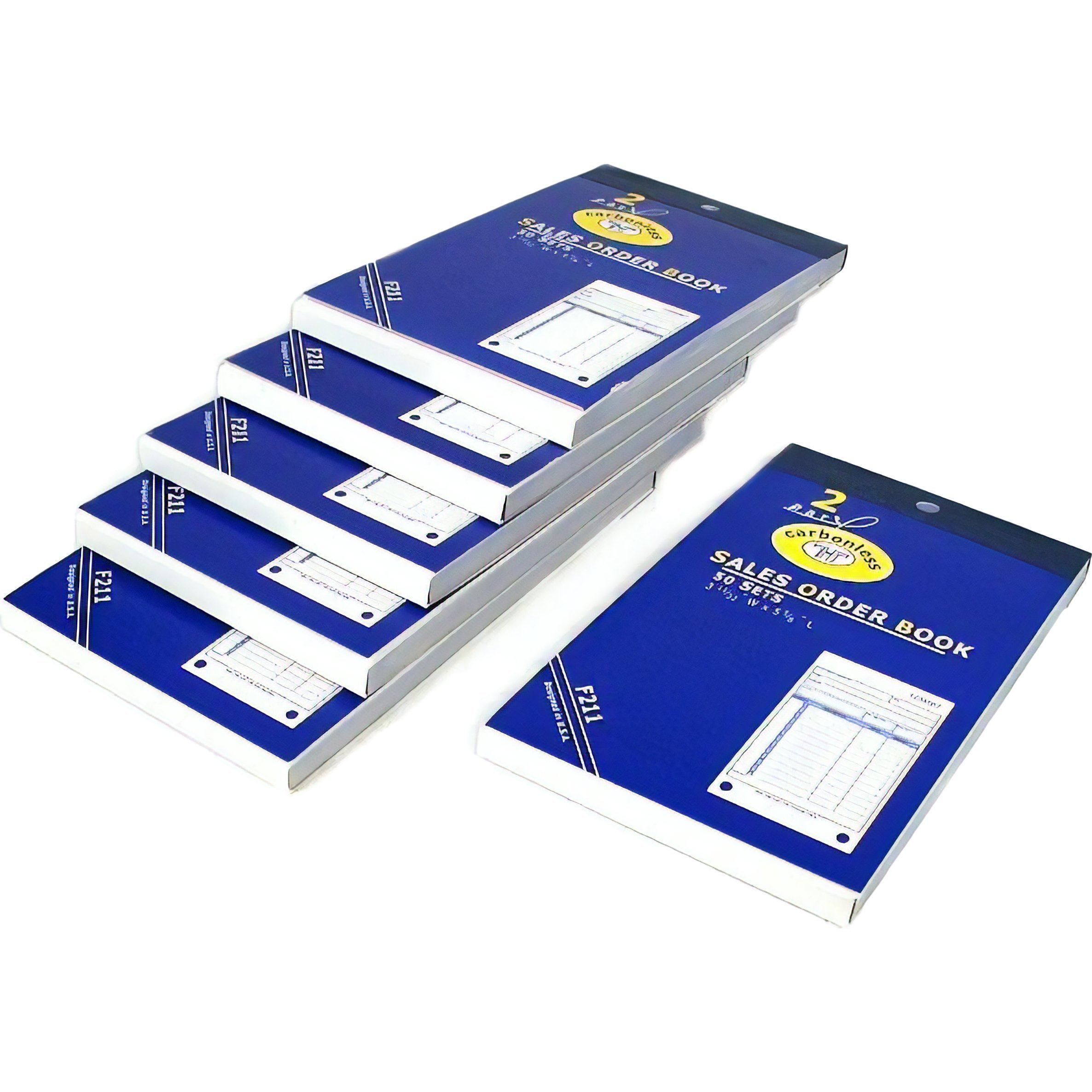 Hojas de registro autocopiativas en pack de 6 libros de recibos de pedidos de venta pequeños