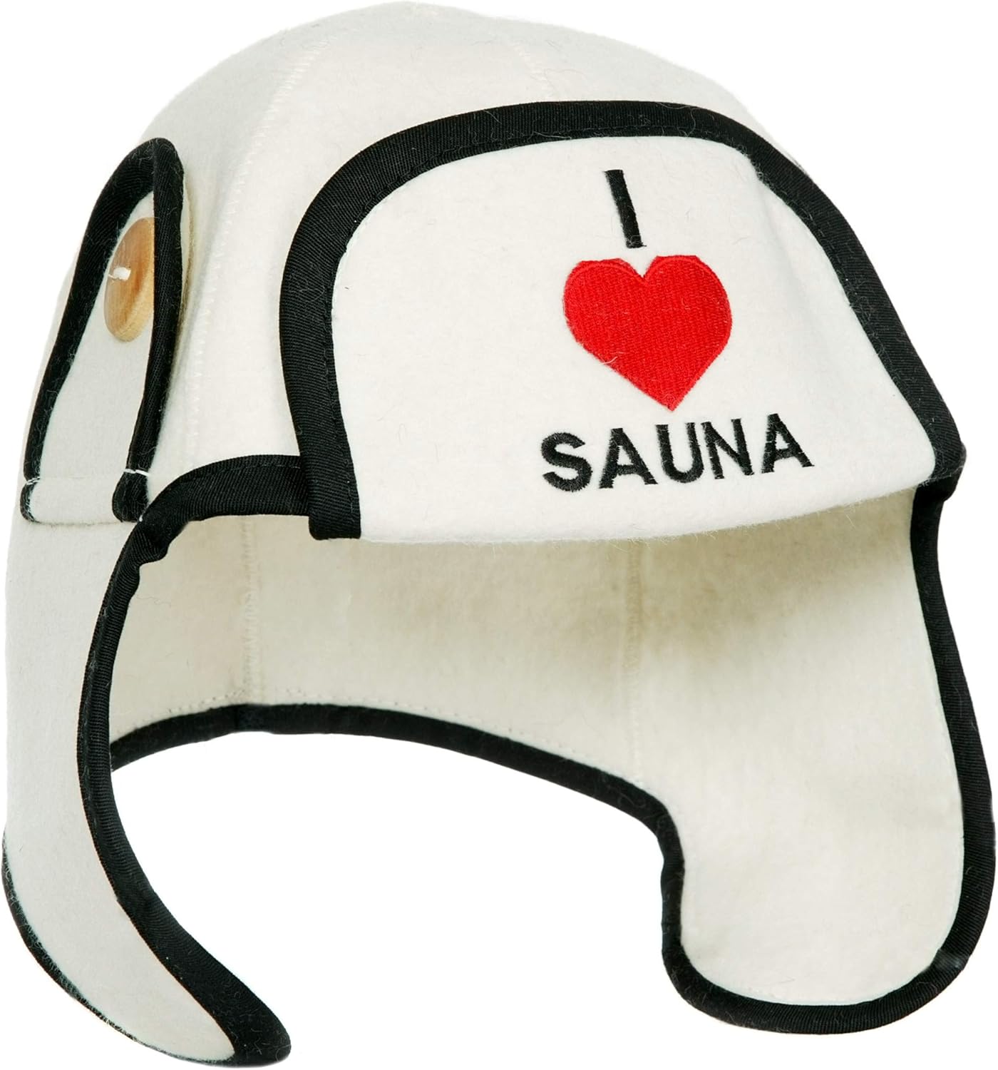 Amazon.com: Natural Textile Sauna Hat &lsquo;I Love Sauna Helmet&rsquo; White - 100