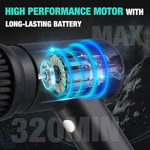 Miniatura 9 de HAUSHOF Limpiador portátil de alfombras y tapicería y juego de fregadores eléctricos de 7.2 V