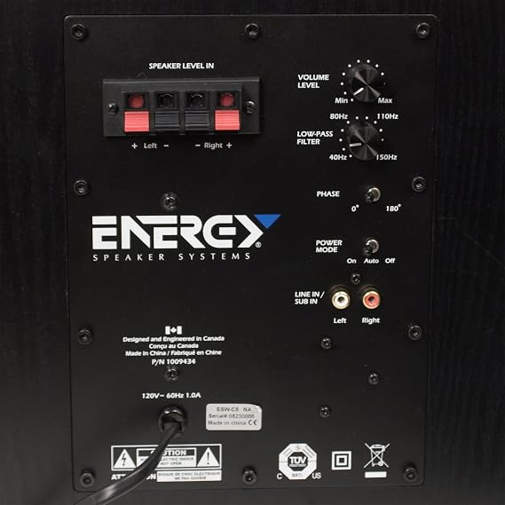 Energy ESW-C8 8-Inch Subwoofer (Black)