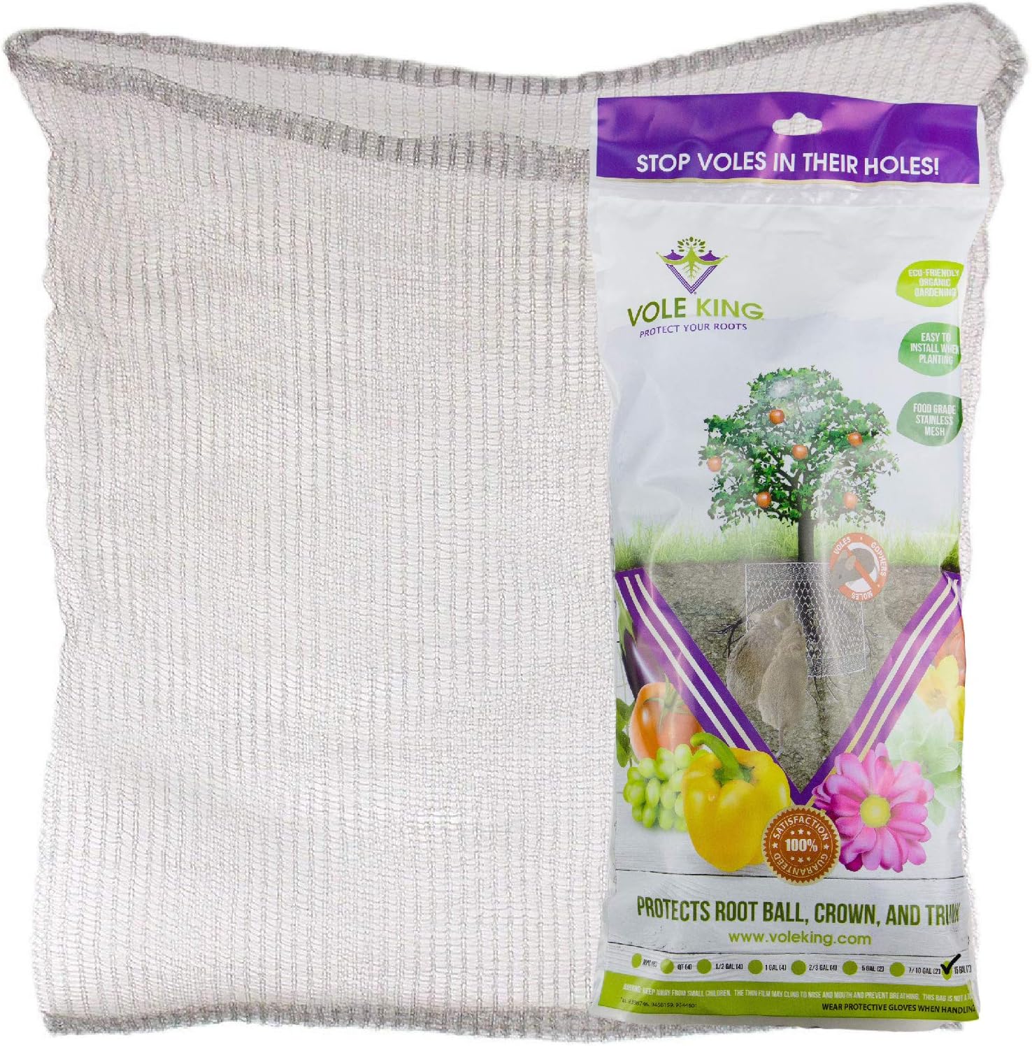 Plant Baskets - Gopher and Vole Baskets, 15 Gallon, Pack of 1 - Protect Plants, Trees, Flowers and Bulbs from Voles, Gophers and Moles - A One Time Solution, No Repellent Needed