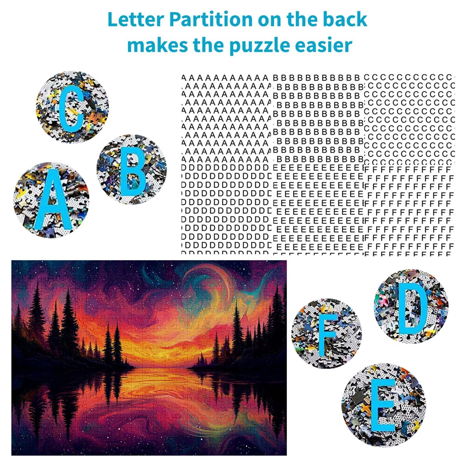 Puzzle 3000 elementów leśnych puzzle dla dorosłych jezioro 122 x 81 cm Unikalne rzemiosło klasyczne 3D drewniana układanka do rodzinnych gier aktywnych, układanka do samodzielnego wykonania nawet do