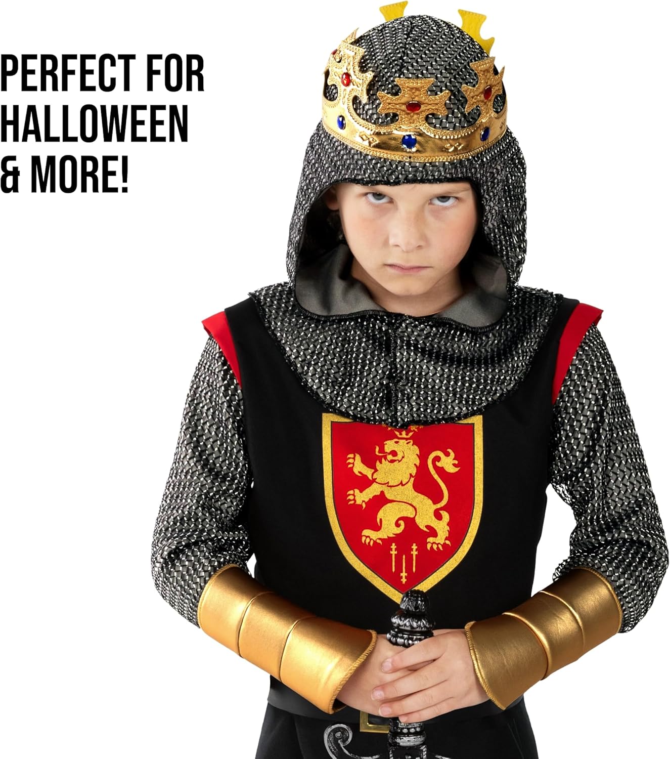 Morph Medieval Knight Costume For Boys, Knight Costume Kids, Halloween Costumes For Boys Warrior Costumes Kids - Image 3