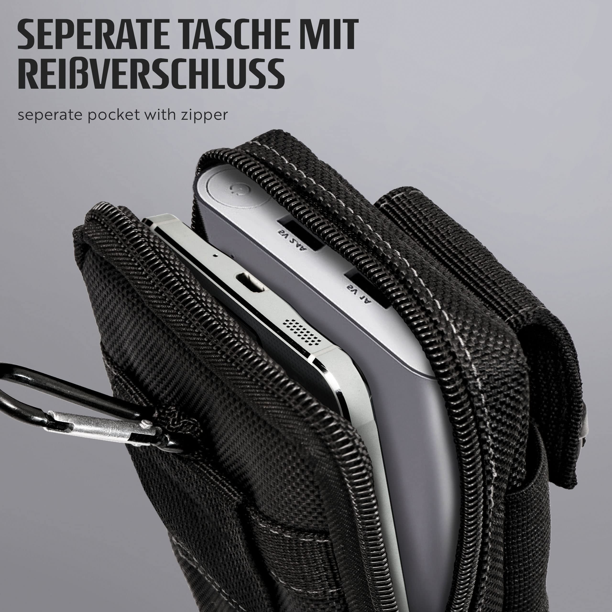 Custodia Da Cintura ONEFLOW Survival Case Per Huawei – Nylon Mimetico Con Moschettone, Protezione 360°