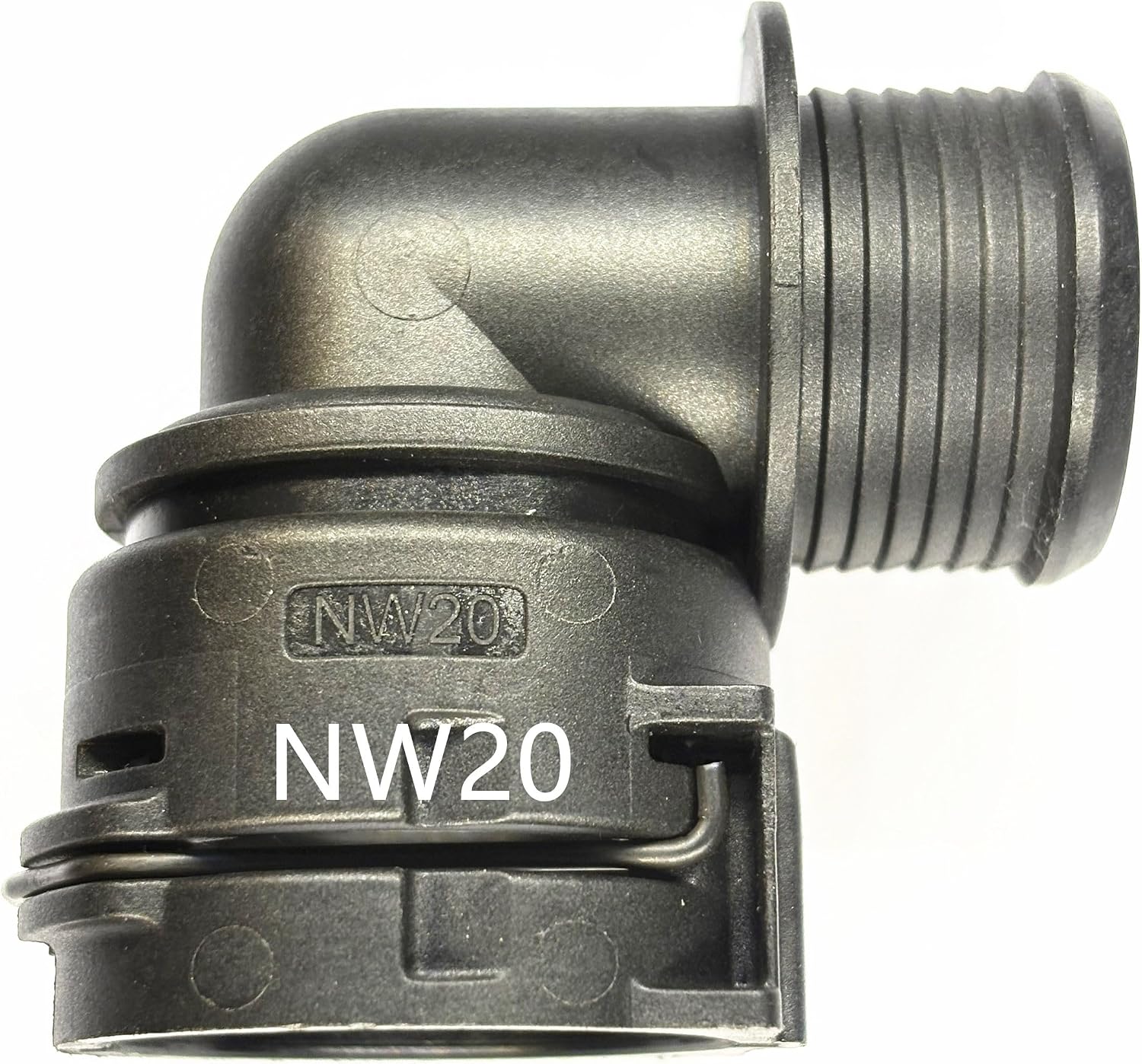 NW20 90 Degree Coolant Hose Connector, Elbow Threaded Radiator Heater Water Pipe Quick Coupling for BMW, Mercedes-Benz, Audi, VW, Porsche, GM, Chevy, Buick, Cadillac, Volvo, Engine Pipe Line Fitting