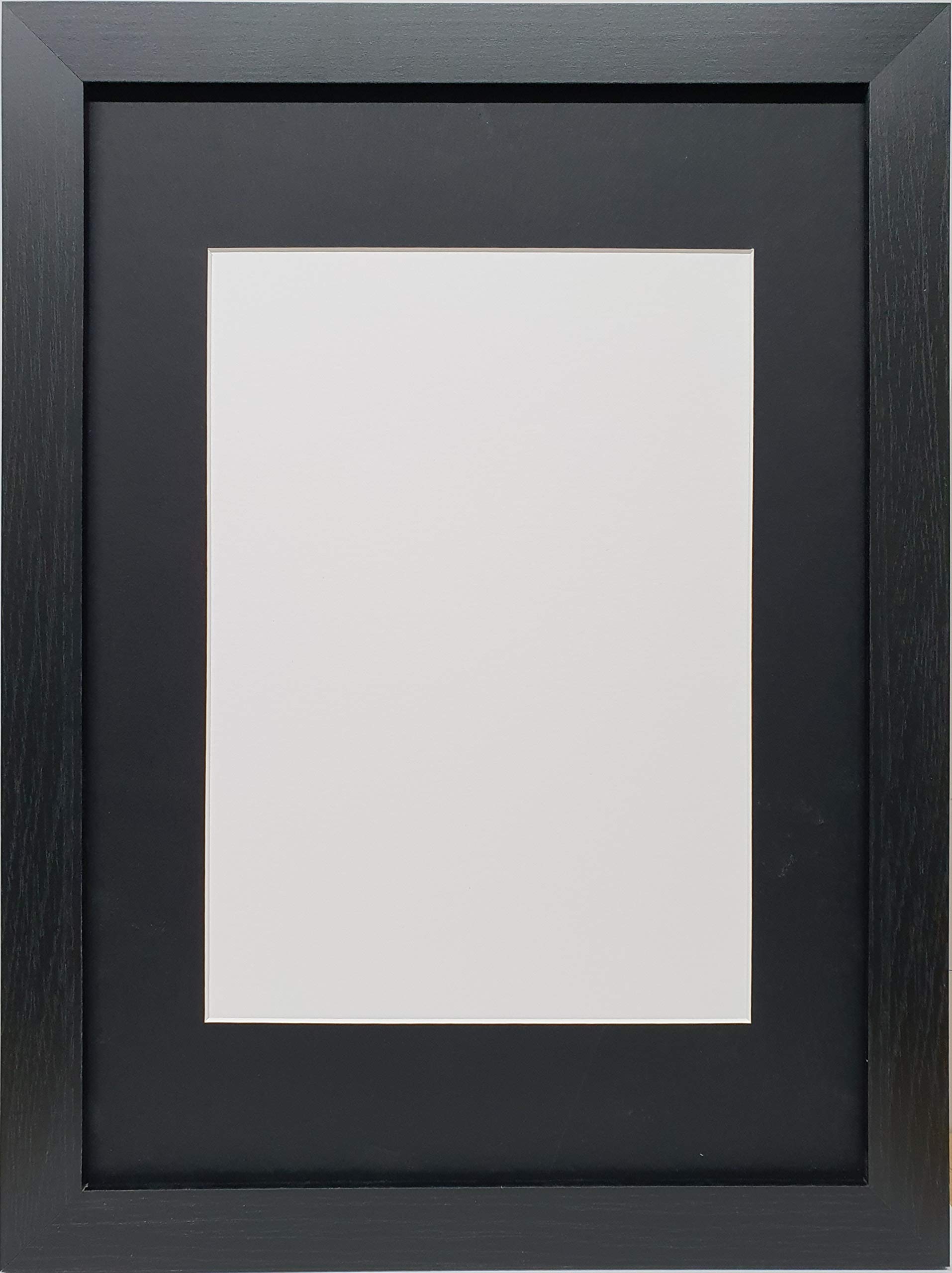 Black Frame with Whit Mount Black Mount (Black Frame Black Mount, A3 F0R A4 Picture)