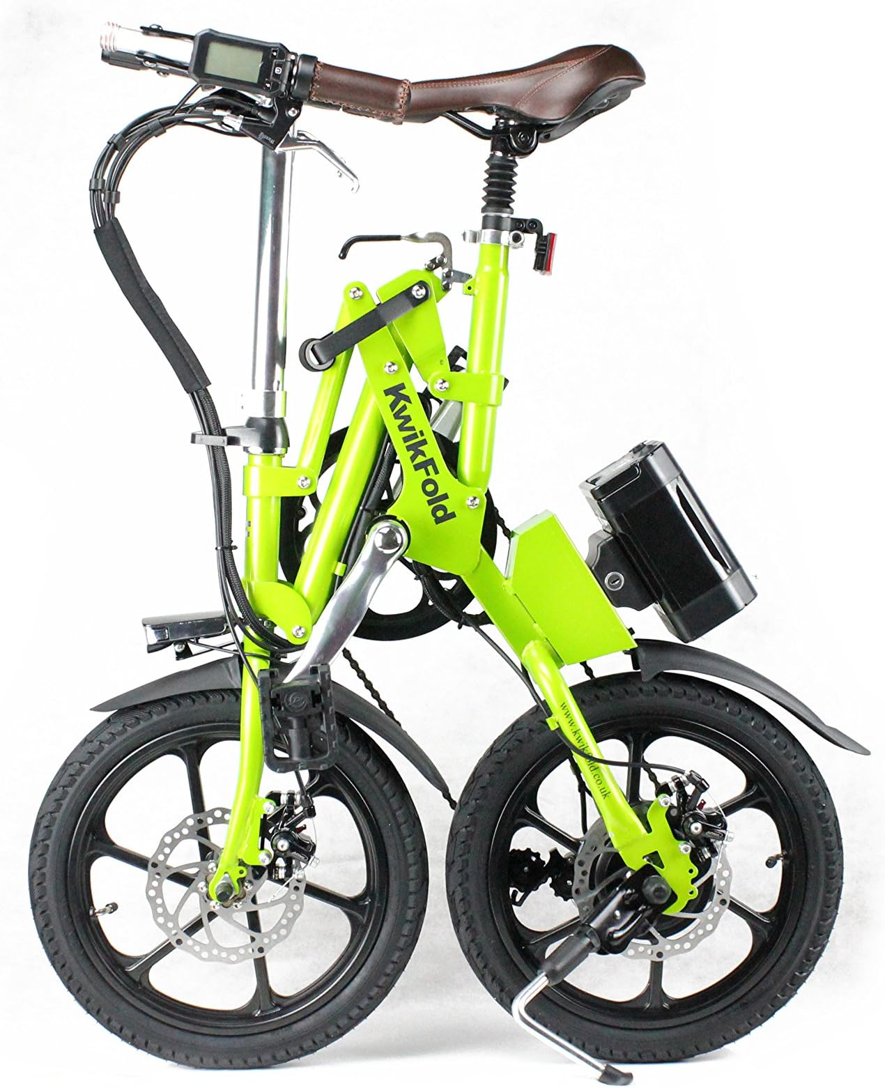 KwikFold Apple Green Aluminium wheels Folding Bike
