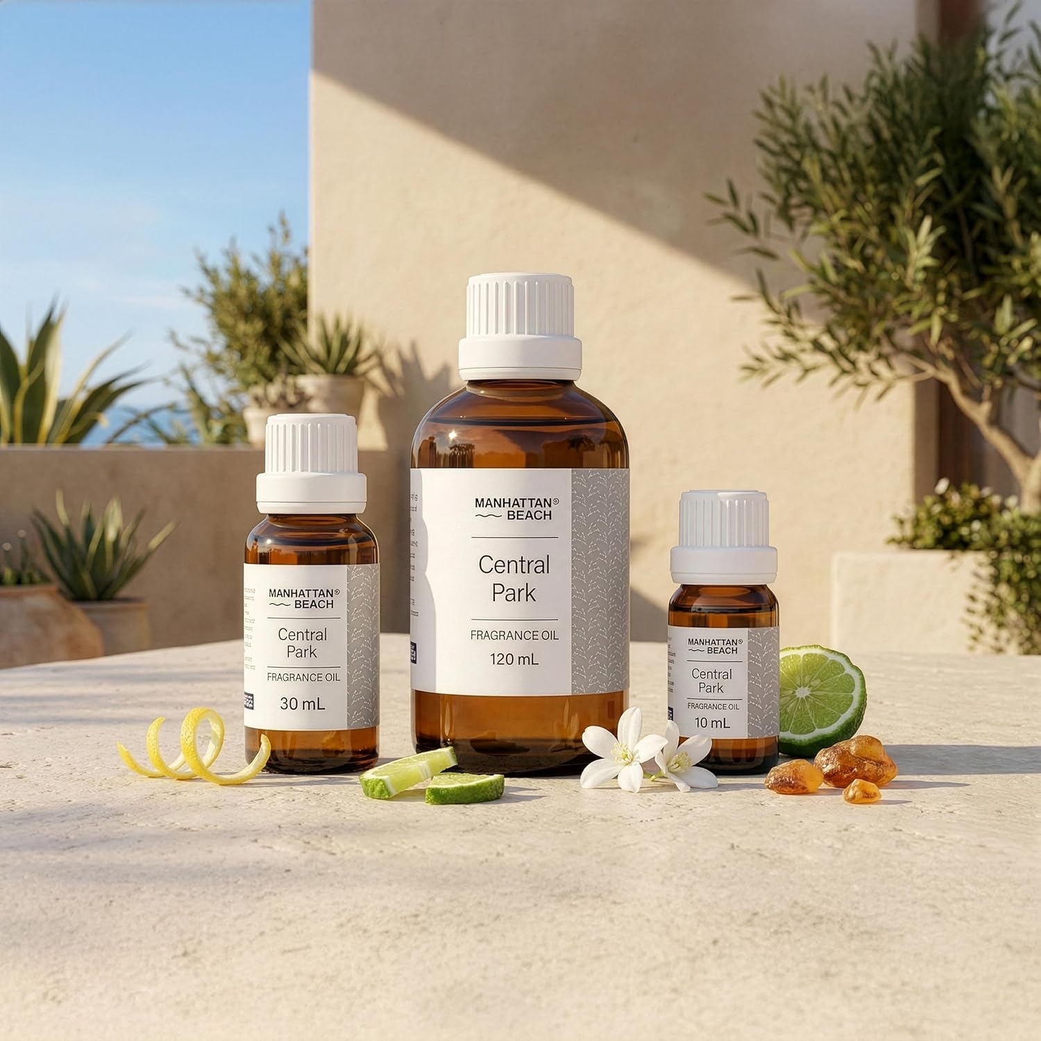 Manhattan Beach – Central Park, Ritzy Hotel Scent Inspired Diffuser Oil - Bergamot, Lemon and Sea Breeze - Fragrance Oil for Diffusers and Crafting - 120 mL, 4 fl oz Glass Bottle