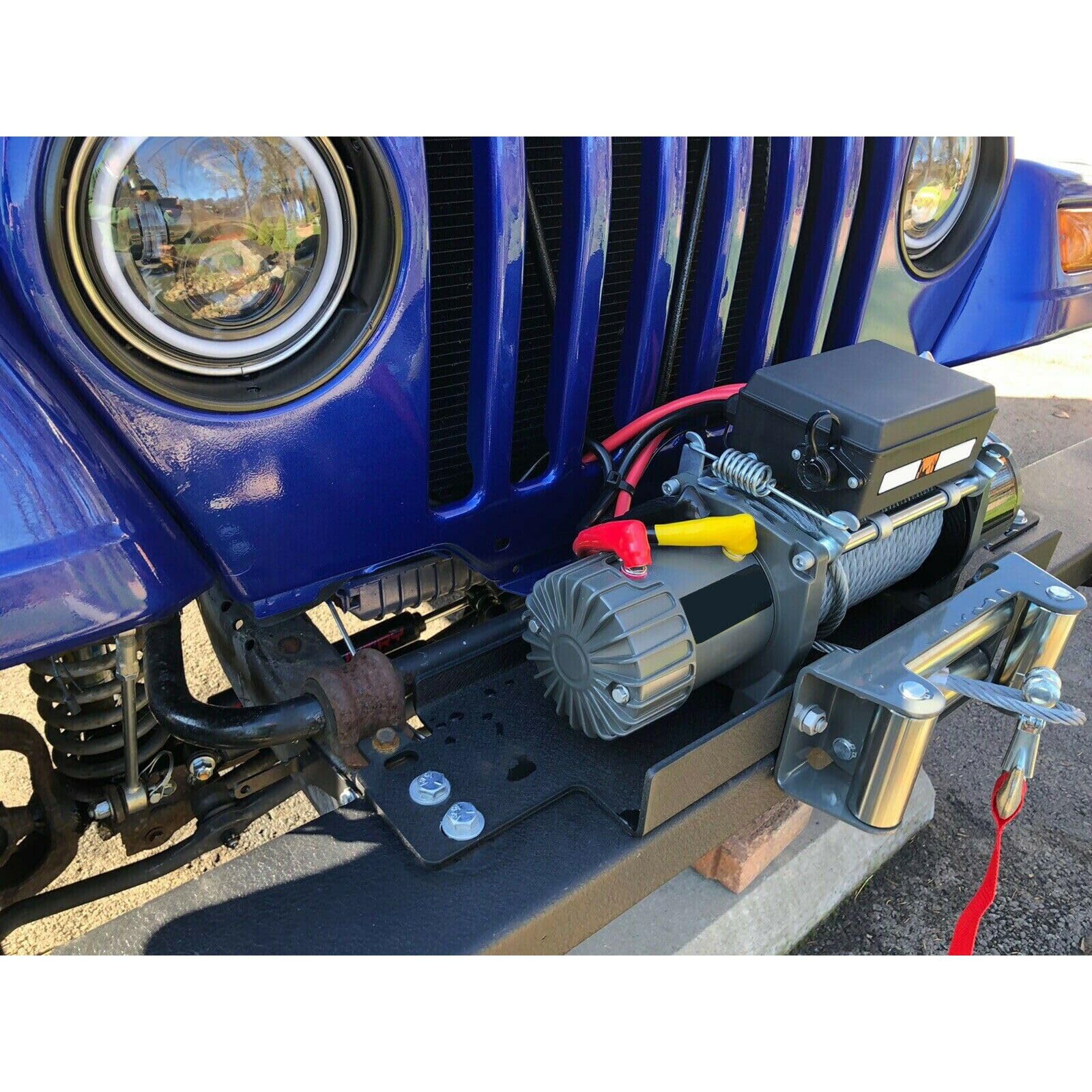 Piastra Per Verricello Rialzata Quadratec Per Jeep Wrangler YJ E TJ - Foto 4