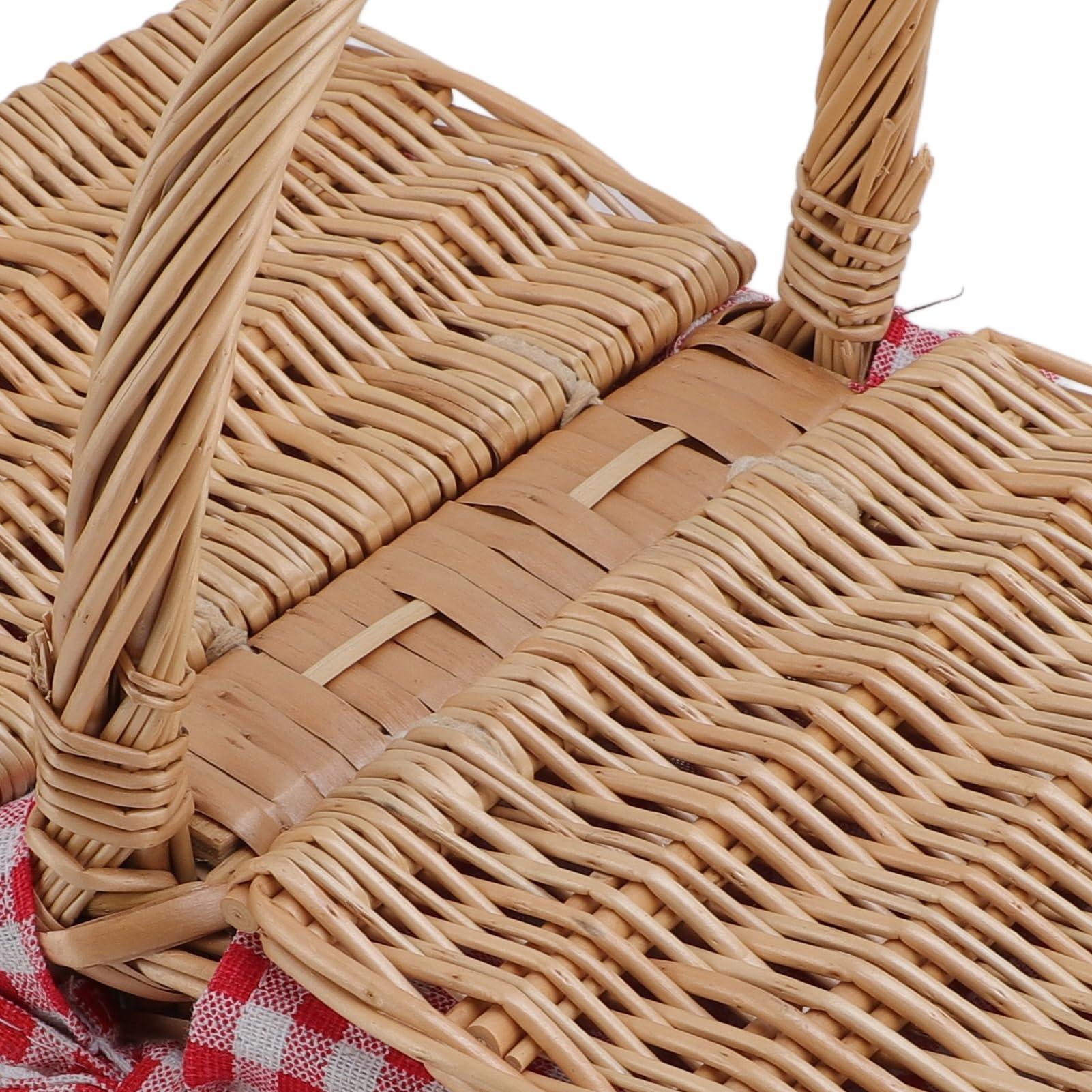 Sonew Cesto in Rattan da Picnic con Rivestimento Rimovibile in (Griglia