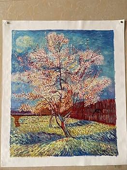 絵画 flk023702 Amazon.co.jp: Arts Road 手描き 抽象的な花の油絵ピンク 桃の木