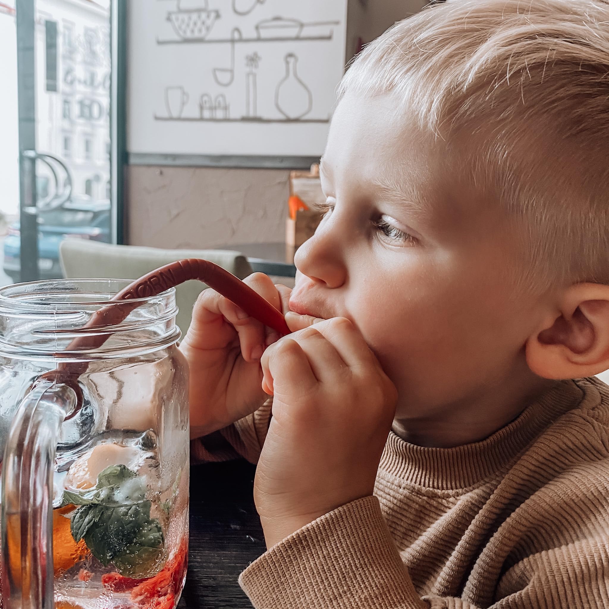 Kynup Lot De 4 Pailles Réutilisables, Pailles En étal Avec Silicone