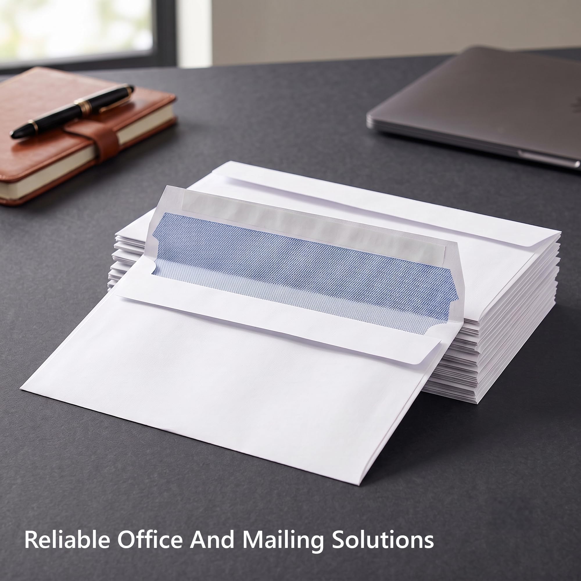 DL - Paquete de 500 sobres blancos autoadhesivos de 80 g/m², 110 x 220 mm, papel virgen sin revestimiento, sobres reciclables para cartas, facturas y correo de oficina