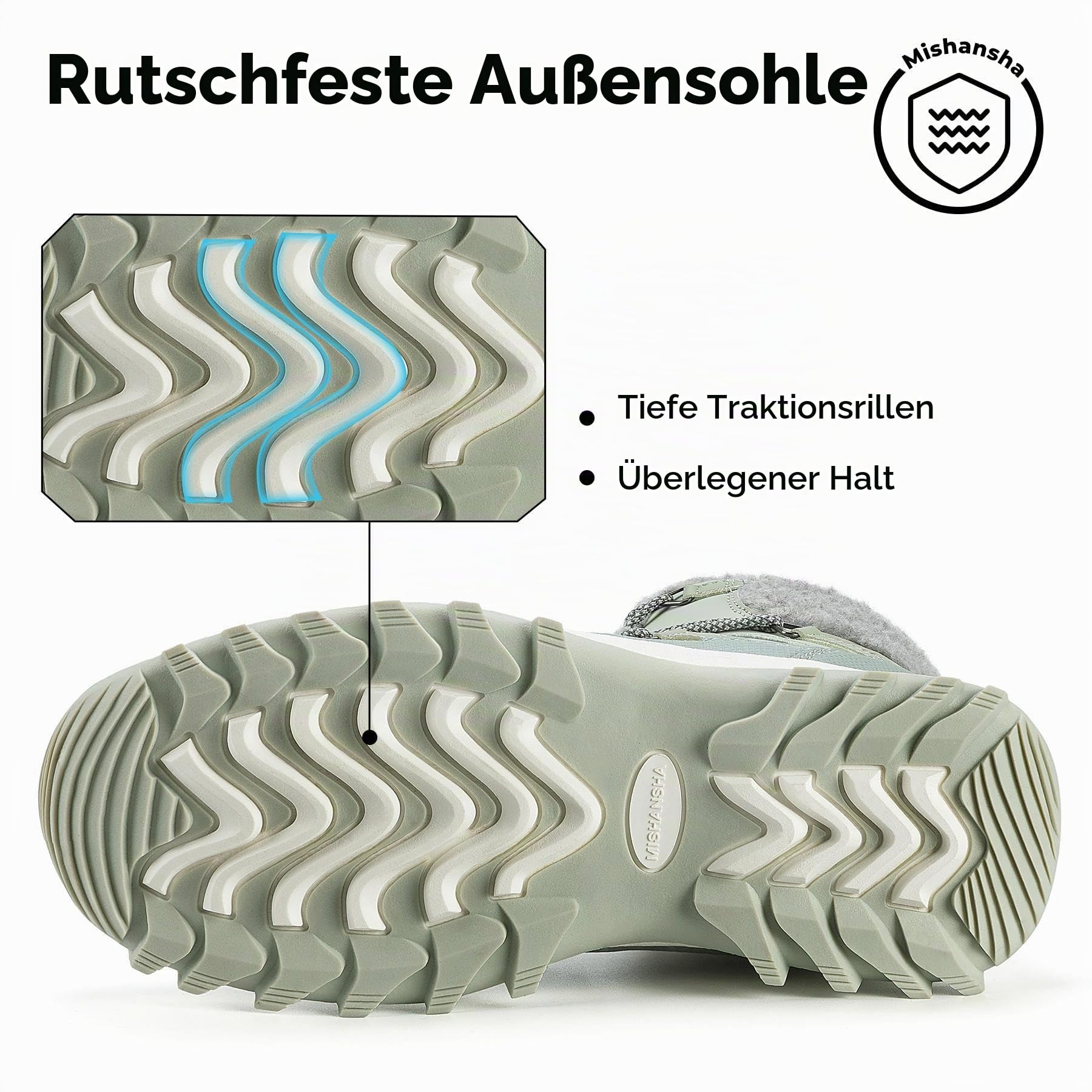 Mishansha Winterstiefel Damen Gefüttert Winter Warme Gr.36-42 | Winterschuhe,Bequeme,Rutschfeste,Leicht,Schneestiefel,Schneeschuhe,Wander Trekking