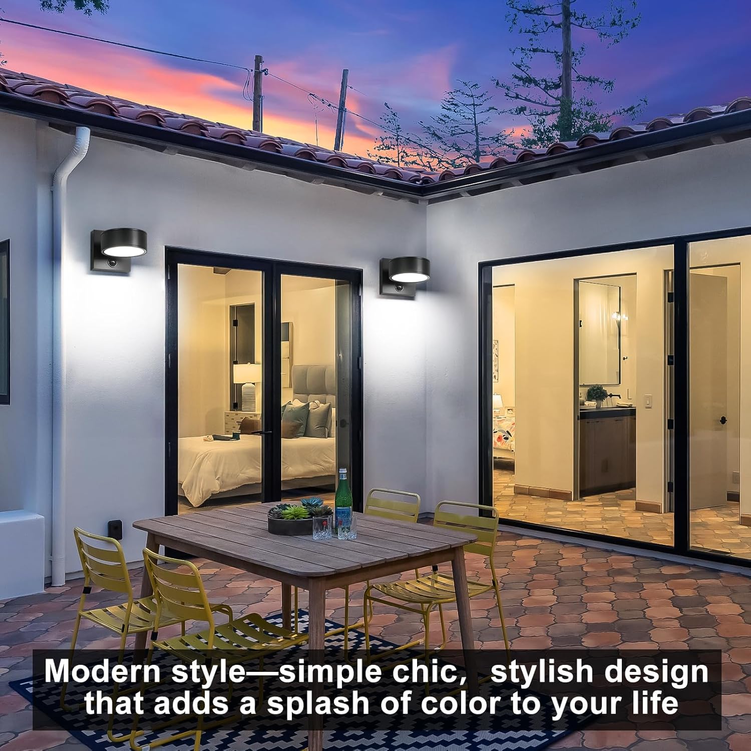 Motion Sensor Outdoor Lights, Aluminum Outdoor Wall Sconce, LED Porch Lights, Exterior Lighting fixtures, Waterproof 3000K/4000K/5000K Front Porch Light for Garage Enterway