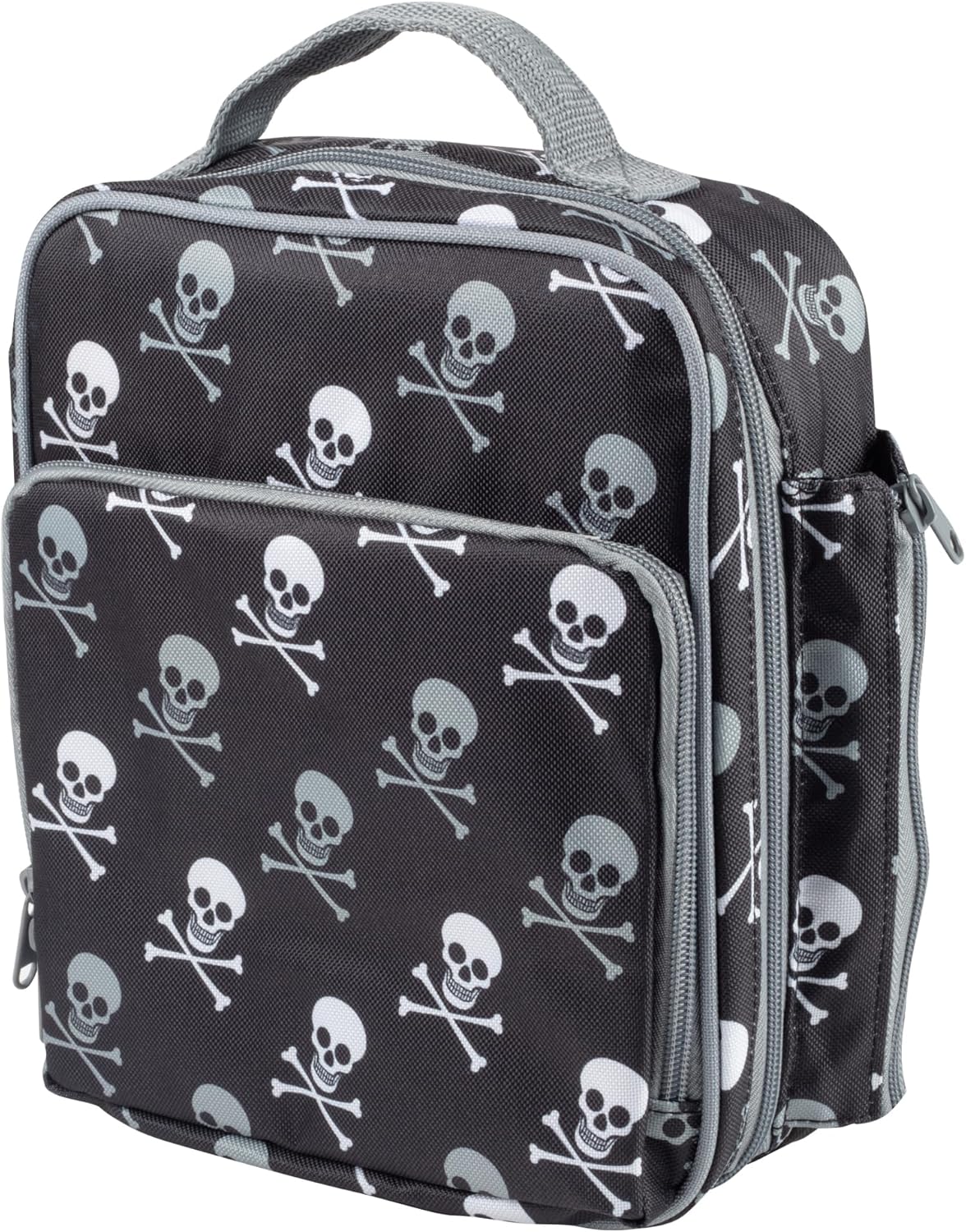 Insulated Lunch Box w Snack Pocket & Water Bottle Holder