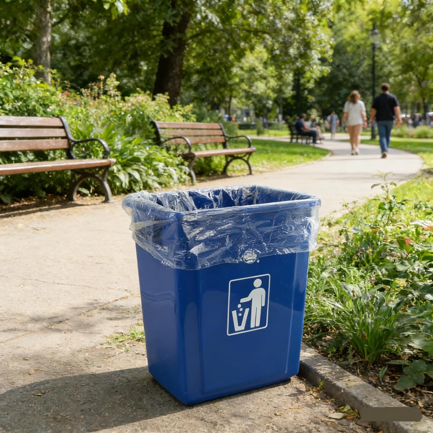 Xyskin 13 Gallon Clear Garbage Bags, Tall Kitchen Can Liners, 6 Rolls Office Trash Bags, 150 Counts