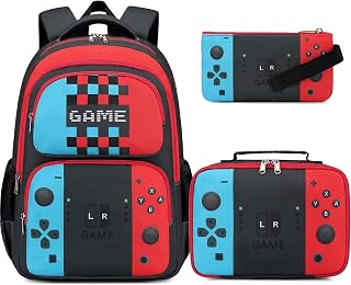 JIANYA School Backpack for Boys and Girls Elementary Children's School Bag Kids Backpack with Lunch Box