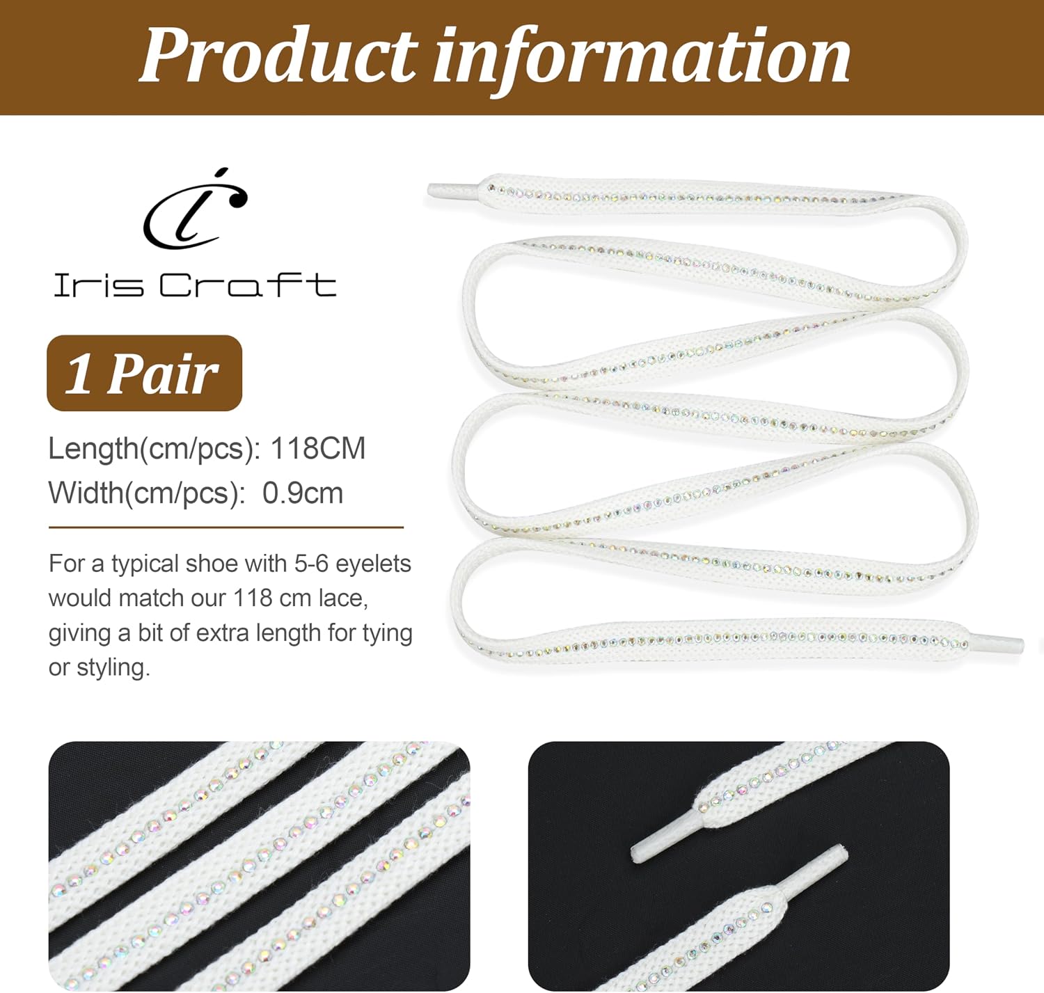 Sparkly Rhinestone Shoelaces for Sneakers, Glitter Bling Shoe Laces, Fashion Crystal Shoe Laces for High Tops image 3