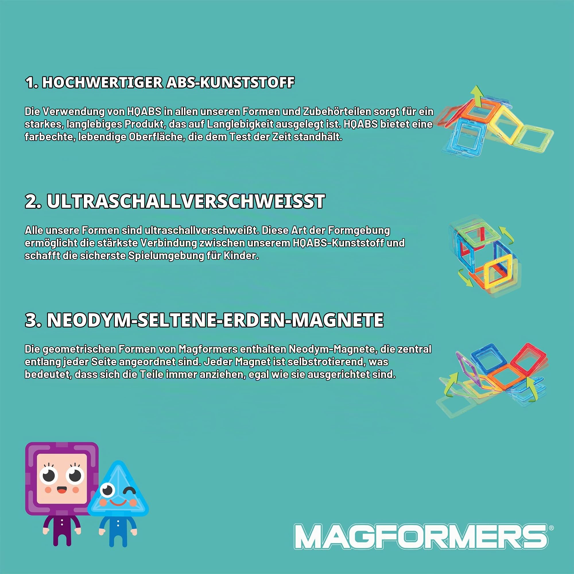 MAGFORMERS 50 Set Spielzeug, 63135, Multicoloured
