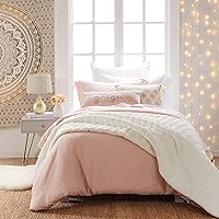 Vista 2 de Cobertor de lino lavado., lino, Blanco, gemelo