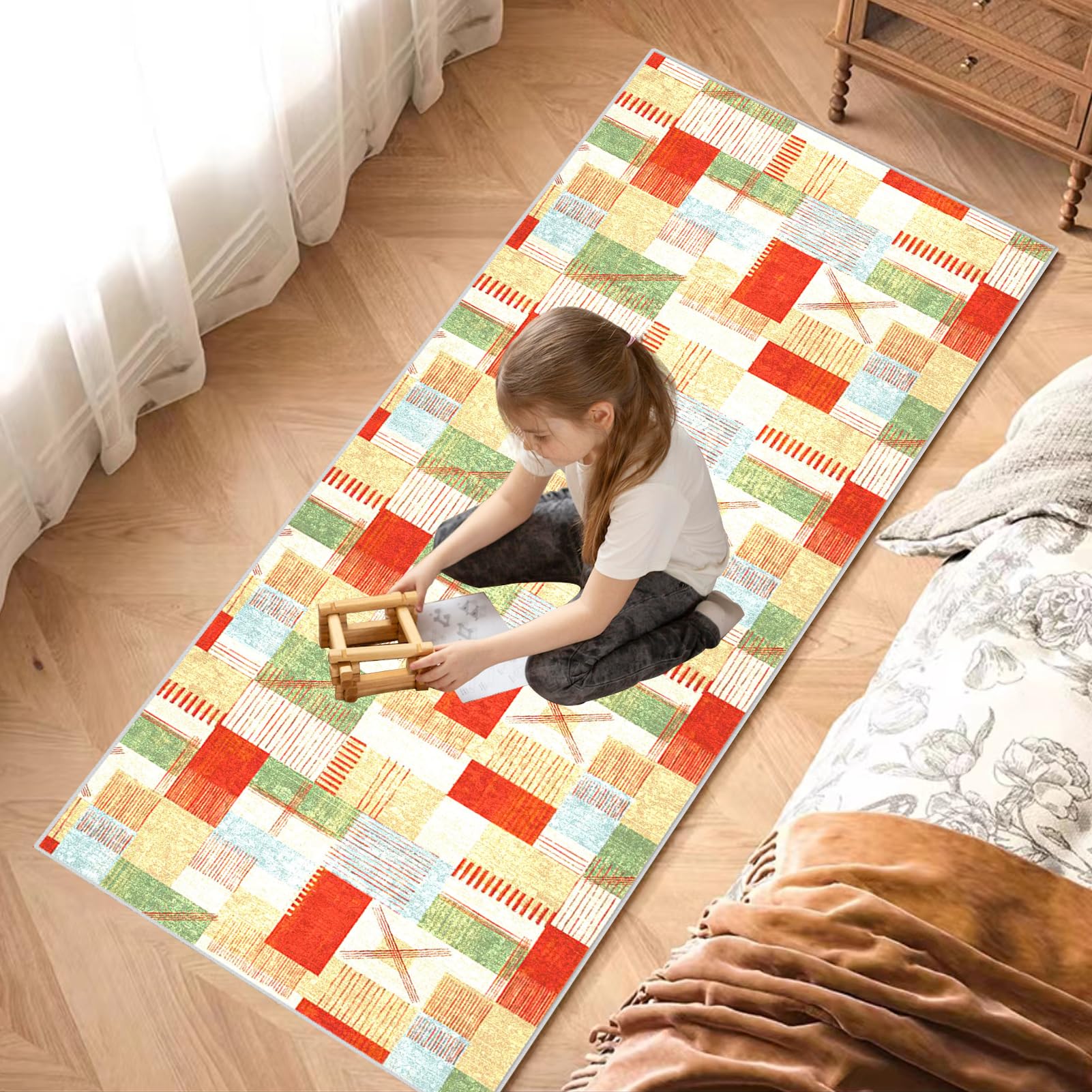 Długi dywan do przedpokoju Dywan Kuchnia Zmywalny Antypoślizgowy Dywan Korytarz 90 x 150 cm Dywan Jadalnia Przedpokój Mata Wejście Na zewnątrz Wewnątrz Wycieraczka Chłonne Dywaniki