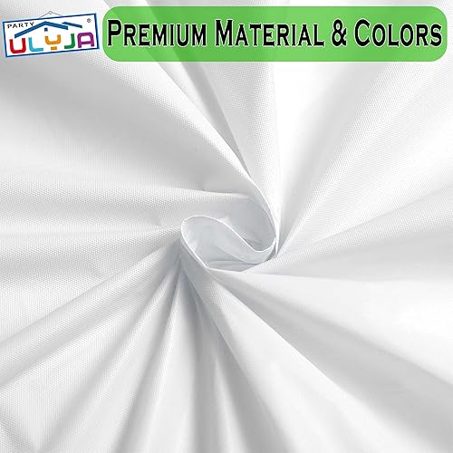 Vista 14 de PARTY ULYJA Paquete de 2 manteles de plástico redondos de 84 pulgadas, desechables, color rosa neón, resistentes para comedor, cumpleaños, boda, E01