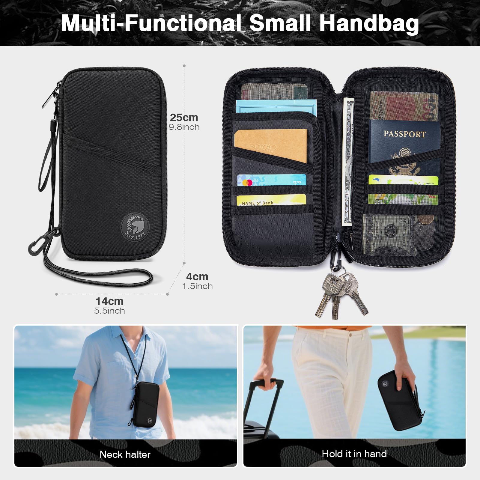 SPAHER Teczka Męska Torba na Laptopa 17,3 Cala Torba do Pracy Biznesowa Taktyczna Wodoodporny Komputer Biurowy Torba Wojskowa Męska Messenger Bag dla Mężczyzn z Regulowanym Paskiem
