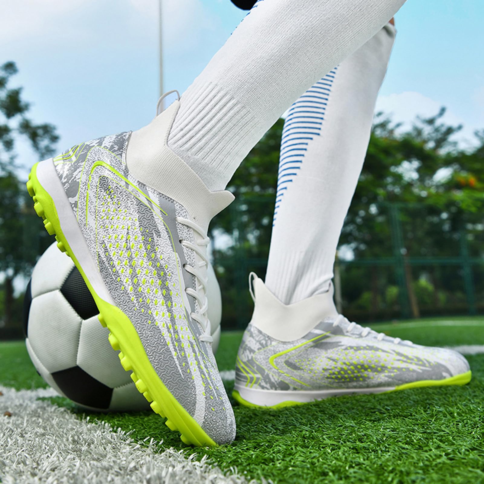 Donbest Scarpe da Calcio Bambini e Ragazzi Tacchetti AG FG Scarpe da Calcetto Calzature da Calcio Ragazzo Bambino