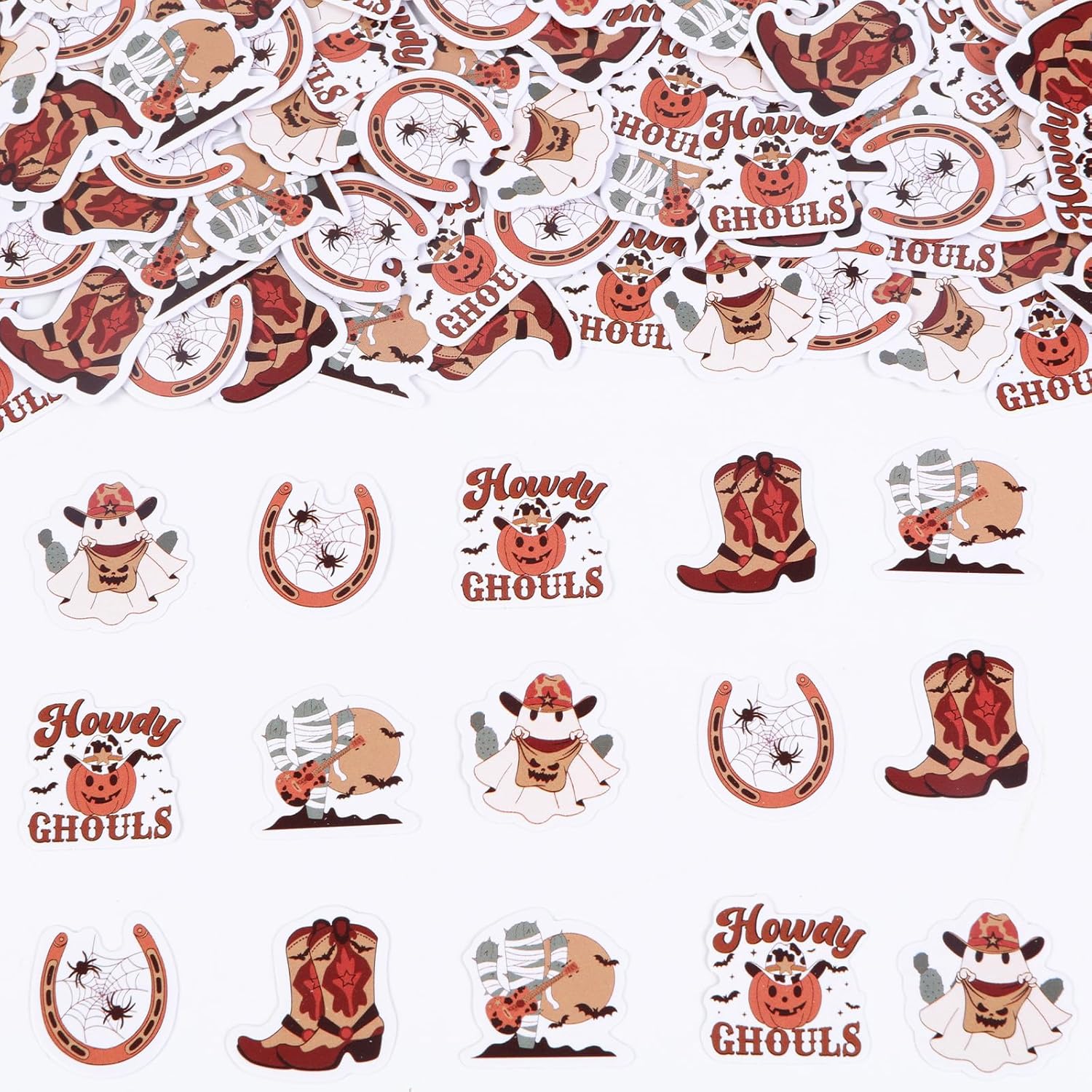 Cheereveal 200 Pieces Western Halloween Table Confetti for Boys Cowboy Theme