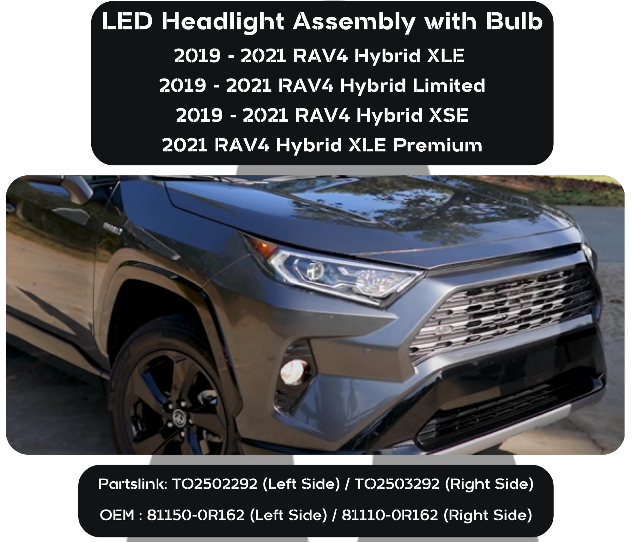 Amazon.com: Headlight Assembly Replacement For 2019-2021 Toyota