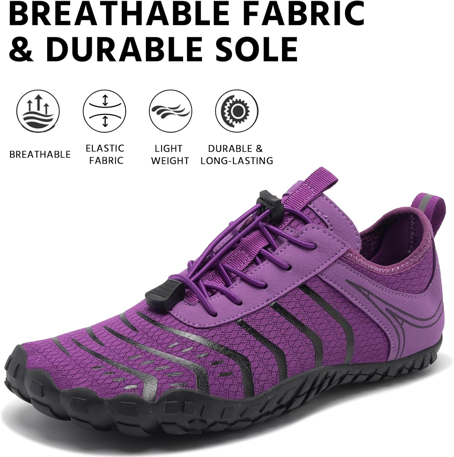 Barefoot Shoes Womens Mens Footwear for Walking Hiking with Wide Toe Box,Healthy & Non-Slip,Breathable Barefoot Vitality Water Shoes for Beach Pool Swim Outdoor (Unisex) - Image 7