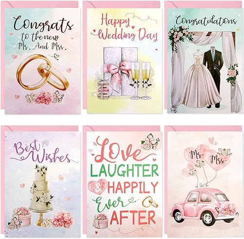 ceiba tree Tarjetas de boda para la novia y el novio, 18 piezas de felicitaciones de compromiso, tarjetas de felicitación de boda para despedida de